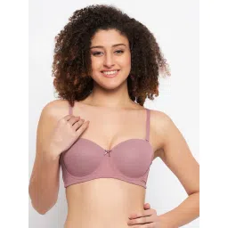 Clovia Pink Lace Regular Fit Bra-picture-36