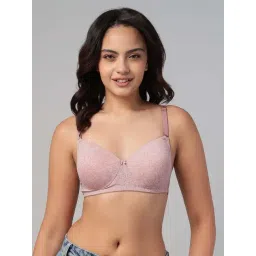 Clovia Pink Regular Fit Printed Bra-picture-21