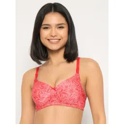 Clovia Pink Regular Fit Printed Bra-picture-16