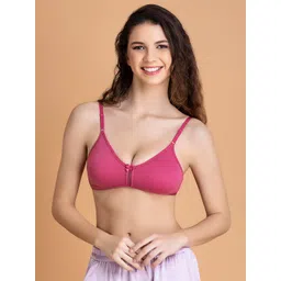 Clovia Pink Solid Non-Wired Non Padded T-shirt Bra BR0638M2232B-picture-11