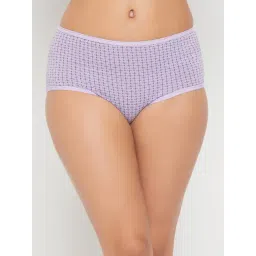Clovia Purple Cotton Printed Hipster Panty-picture-35