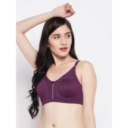 Clovia Purple Cotton Regular Fit Bra-picture-39