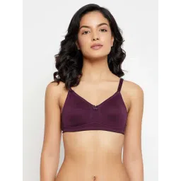 Clovia Purple Cotton T-Shirt Bra-picture-19