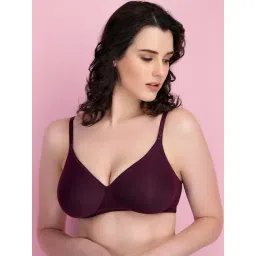 Clovia Purple Non-Wired Padded T-Shirt Bra-picture-27