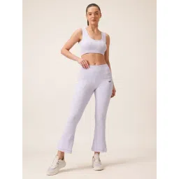 Clovia Purple Polyester Solid Activewear-picture-14