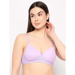 Clovia Purple Printed T-Shirt Bra-picture-32