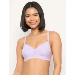 Clovia Purple Regular Fit Striped Bra-picture-47
