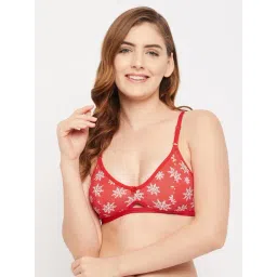 Clovia Red Non Wired Non Padded Demi Cup Bra-picture-40