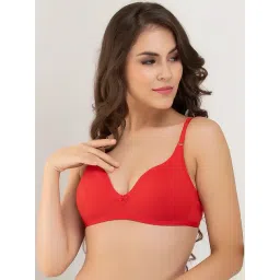Clovia Red Non Wired Non Padded T Shirt Bra-picture-48