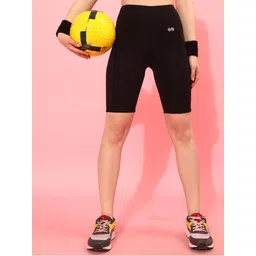 clovia Solid Women Black Cycling Shorts-picture-18