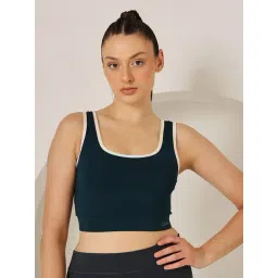 Clovia Teal Polyester Regular fit Solid Bra Sets-picture-18
