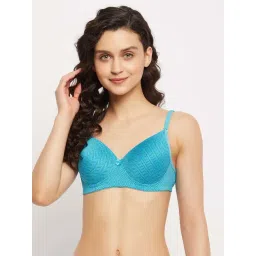 Clovia Turquoise Printed T-Shirt Bra-picture-32
