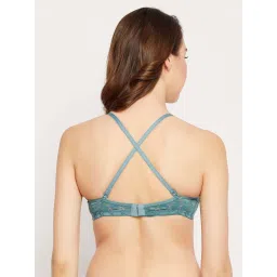 Clovia Turquoise Self Bra image 3