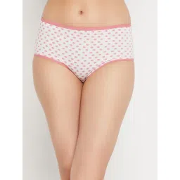 Clovia White Cotton Printed Hipster Panty-picture-39
