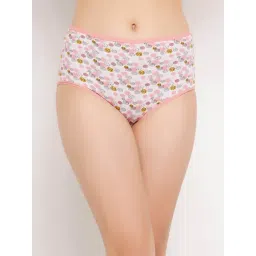 Clovia White Cotton Printed Hipster Panty-picture-16