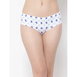 Clovia White Cotton Printed Hipster Panty-picture-37