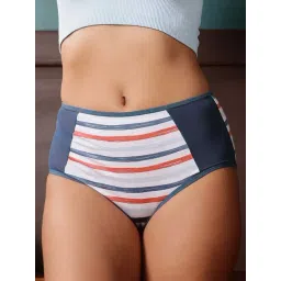 Clovia White Cotton Regular Fit Printed Panties-picture-23