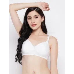 Clovia White Full Coverage Padded Wireless T-Shirt Bra-picture-38