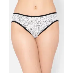 Clovia White Polyamide Regular Fit Polka Dot Panties-picture-31