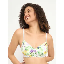 Clovia White Printed Bra-picture-23