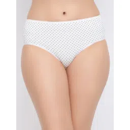 Clovia White Regular fit Polka Panties-picture-11