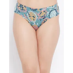 Clovia Women Grey & Yellow Printed Printed Cotton Hipster Briefs-picture-11