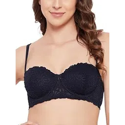 clovia Women Lace Solid Padded Full Cup Underwired Balconette Bra-picture-16