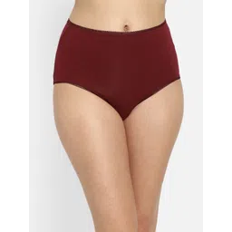 Clovia Women Maroon Solid Cotton Hipster Briefs-picture-33