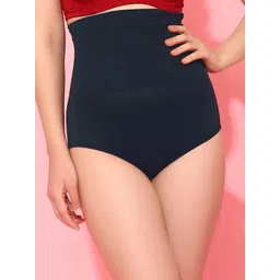 Clovia Women Navy Blue Solid Tummy Shaper With Silicon Grips SW0009A08-picture-12