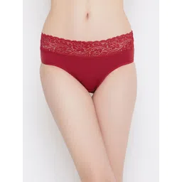 Clovia Women Red Solid Hipster Briefs PN0795P04-picture-17