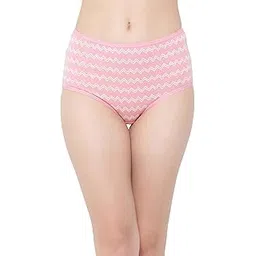 clovia Women's 100% Cotton High Waist Outer Elastic Hipster Panty-picture-13