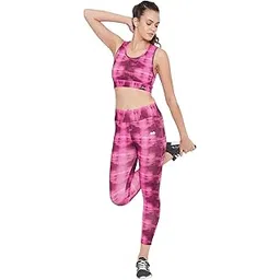 clovia Women's Activewear Ankle Length Printed Sports Tights-picture-34