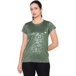 clovia Women's Camouflage Regular Fit T-Shirt-picture-47
