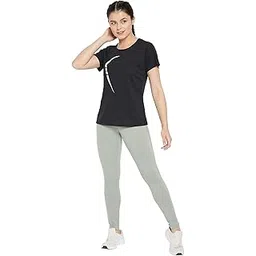 clovia Women's Comfort Fit Active Short Sleeve T-Shirt in Black-picture-55