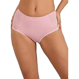 clovia Women's Cotton High Waist Hipster Panty with Powernet Panels-picture-35
