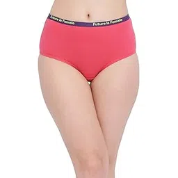 clovia Women's Cotton High Waist Hipster Panty with Printed Waistband-picture-22