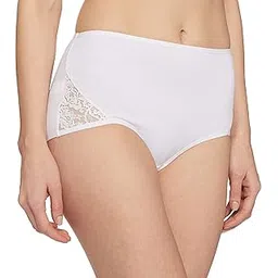 clovia Women's Cotton High Waist Hipster with Lace Sides-picture-28