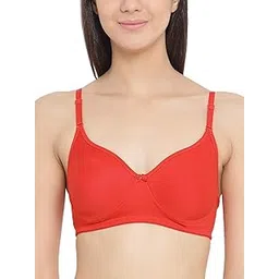 clovia Women's Cotton Lightly Padded Wire Free T-Shirt Bra-picture-39