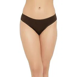 clovia Women's Cotton Low Waist Bikini Panty in Brown-picture-31