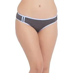 clovia Women's Cotton Low Waist Bikini Panty in Grey-picture-34