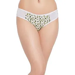 clovia Women's Cotton Low Waist Printed Bikini Panty with Powernet Panel-picture-43