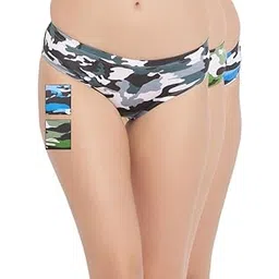 clovia Women's Cotton Medium Waist Inner Elastic Bikini Panty in Multicolor-picture-19