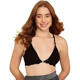 clovia Women's Cotton Non Wire Free Plunge T-Shirt Non Padded Non Wired Bra-picture-23