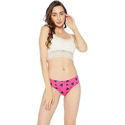 clovia Women's Cotton Pack of 3 Low Waist Printed Thong with Inner Elastic - Multicolor-picture-23