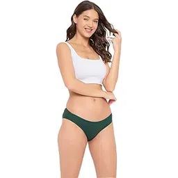 clovia Women's Cotton Pack of 3 Spandex Low Waist Outer Elastic Bikini Panty - Multicolor-picture-36