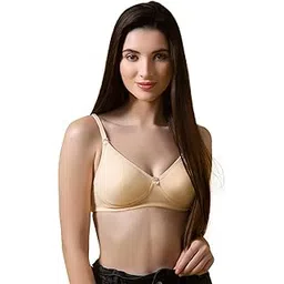 clovia Women's Cotton Padded Wire Free Non-Wired T-Shirt Bra-picture-25