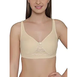 clovia Women's Cotton Rich Double Layered Non-Wired T-Shirt Bra-picture-50