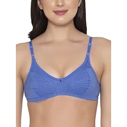 clovia Women's Cotton Spandex Solid Non-Padded Full Cup Wire Free Everyday Bra - Dark Blue-picture-38