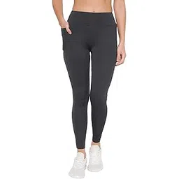 clovia Women's High Rise Active Regular Fit Tights with Side Pocket in-picture-19