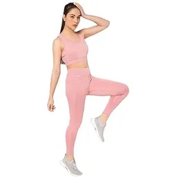 clovia Women's High-Rise Ankle-Length Active Fitted Tights with Side Pocket-picture-21